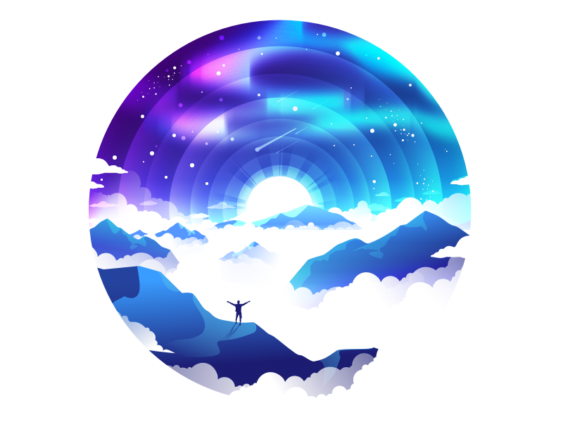 Cloudy Sea clouds relax inspiration stars person man views scenery neg.webp