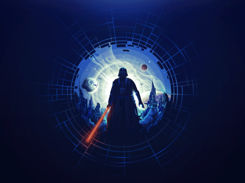 Dark Emperor forest landscape illustration wars dark lord jedi empire.gif