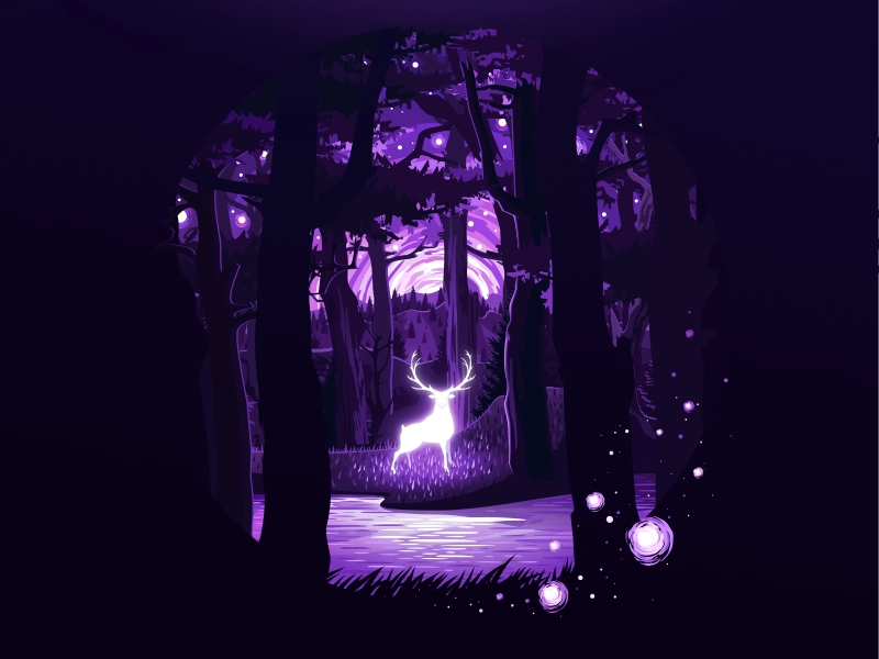 Forest Spirit luminous deity keeper ghost river circleart prok-art imp.webp