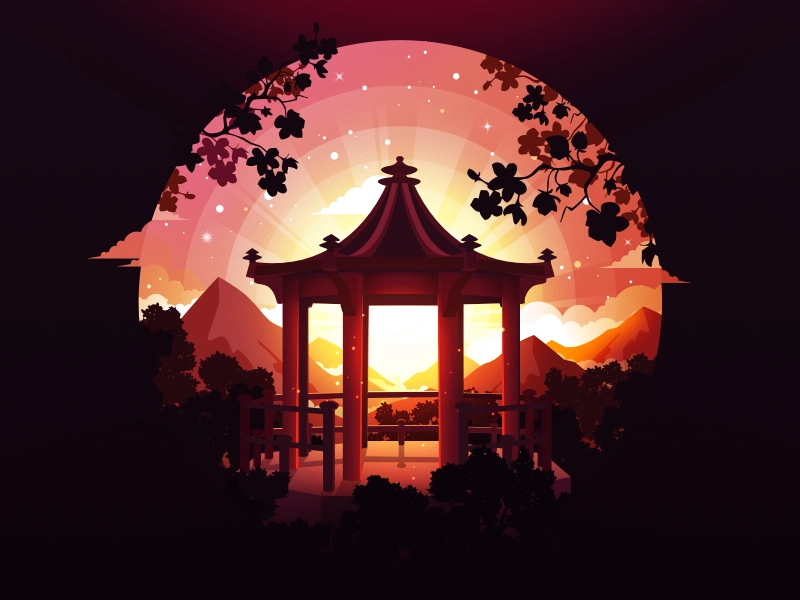 Garden Eyes inspire popular trend sakura circle japan sunset summer ra.webp
