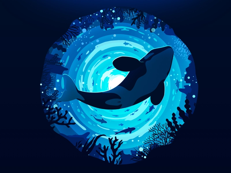 Killer Whale inspiration circleart popular scene undersea underwater d.webp