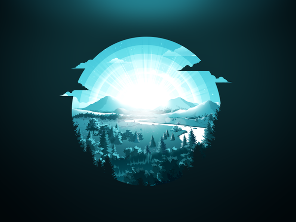 Landscape negative illustration water trend sun forest field horizon r.webp