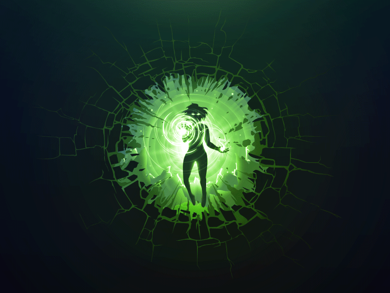 Magic Blow landscape illustration super flash wizard theurgy enchantme.gif