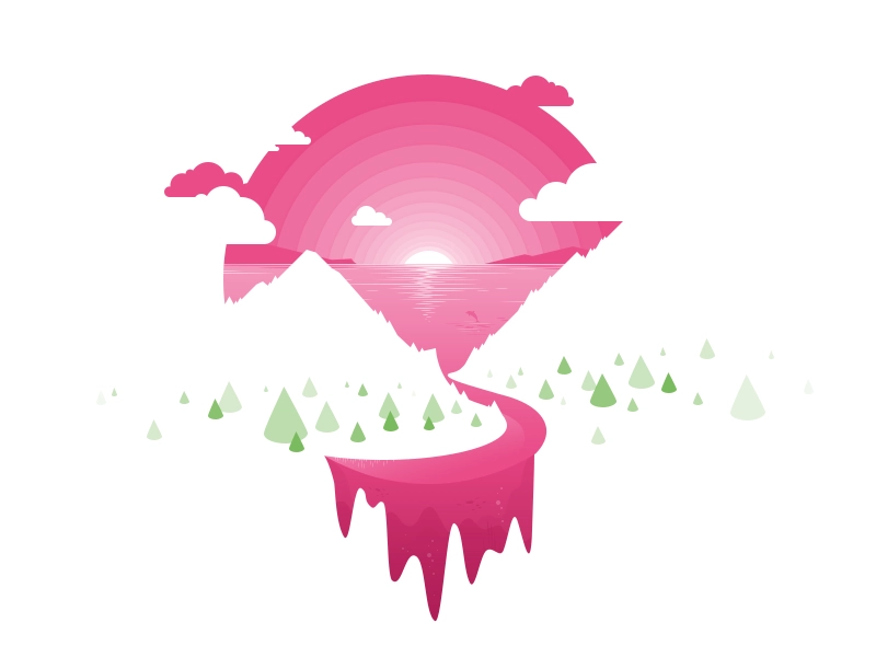 Pink nature river vector radiance mountain forest water negative lands.webp