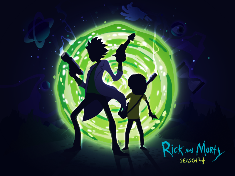 Rick and Morty portal man night vector season gun fun popular trend na.png