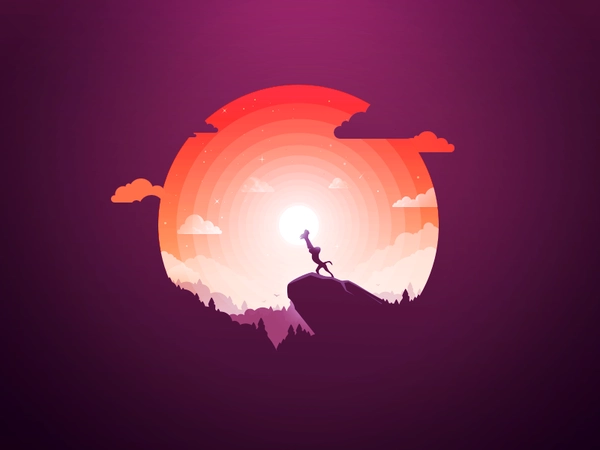 The Lion King radiance vector tree forest mountain negative landscape.webp