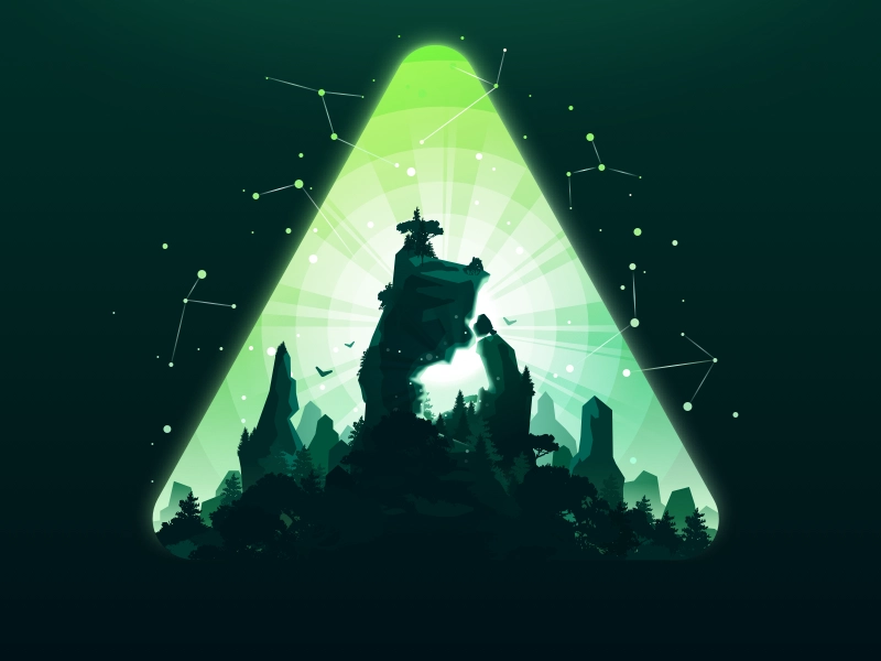 Triangle top inspiration inspire forest letter popular green star cons.webp