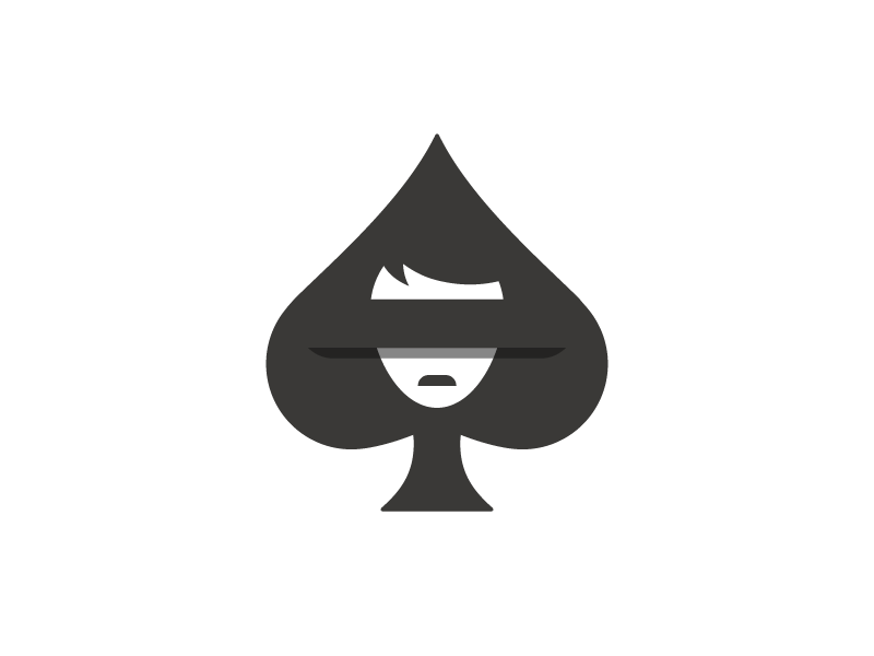 Addiction icon sad logo spade risk gambling gamble face card blind awa.png