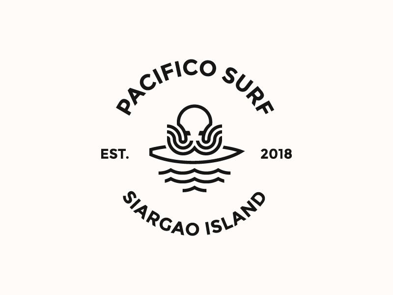 Surfin ocean island siargao water surf surfboard octopus badge design.png