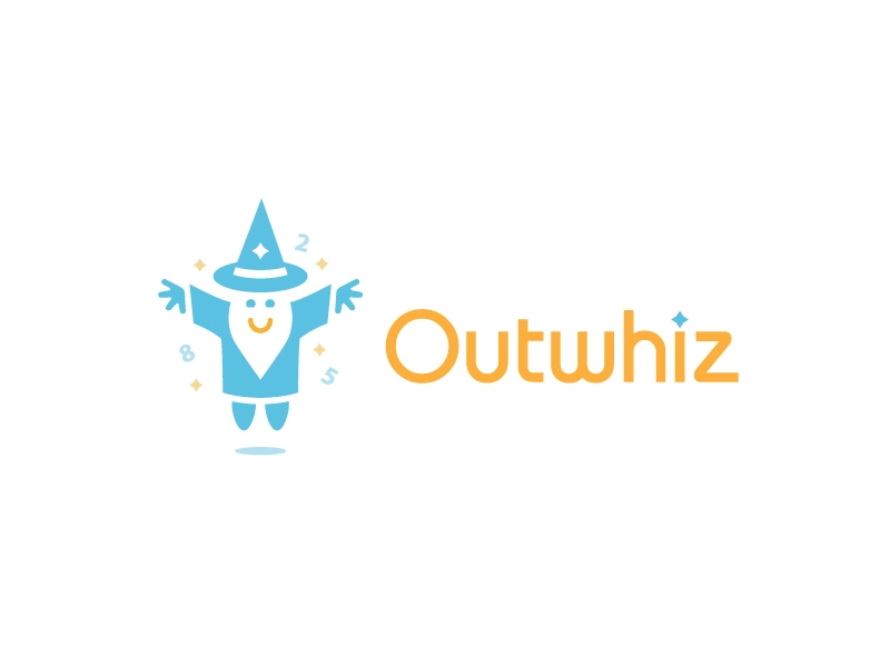 Whiz logo wizard math number education magic mascot.webp