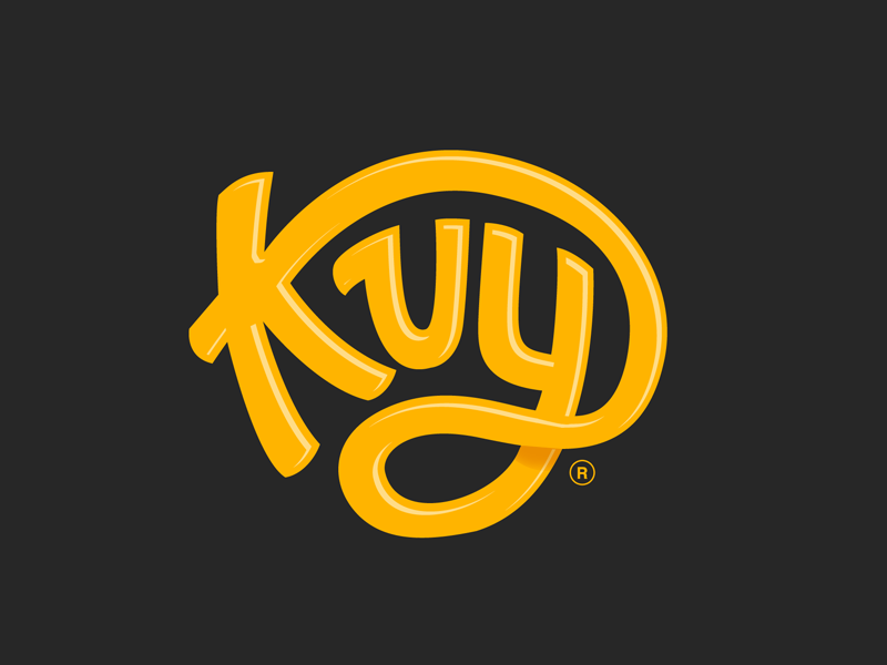 Kuy Logotype monoline vector yellow typography logo.png