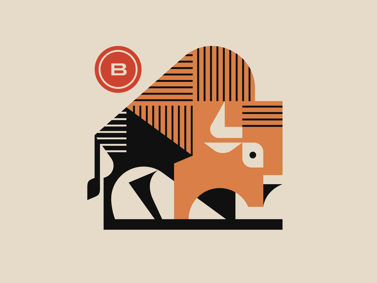 Bison branding buffalo bison vector nature geometric animal geometric.png