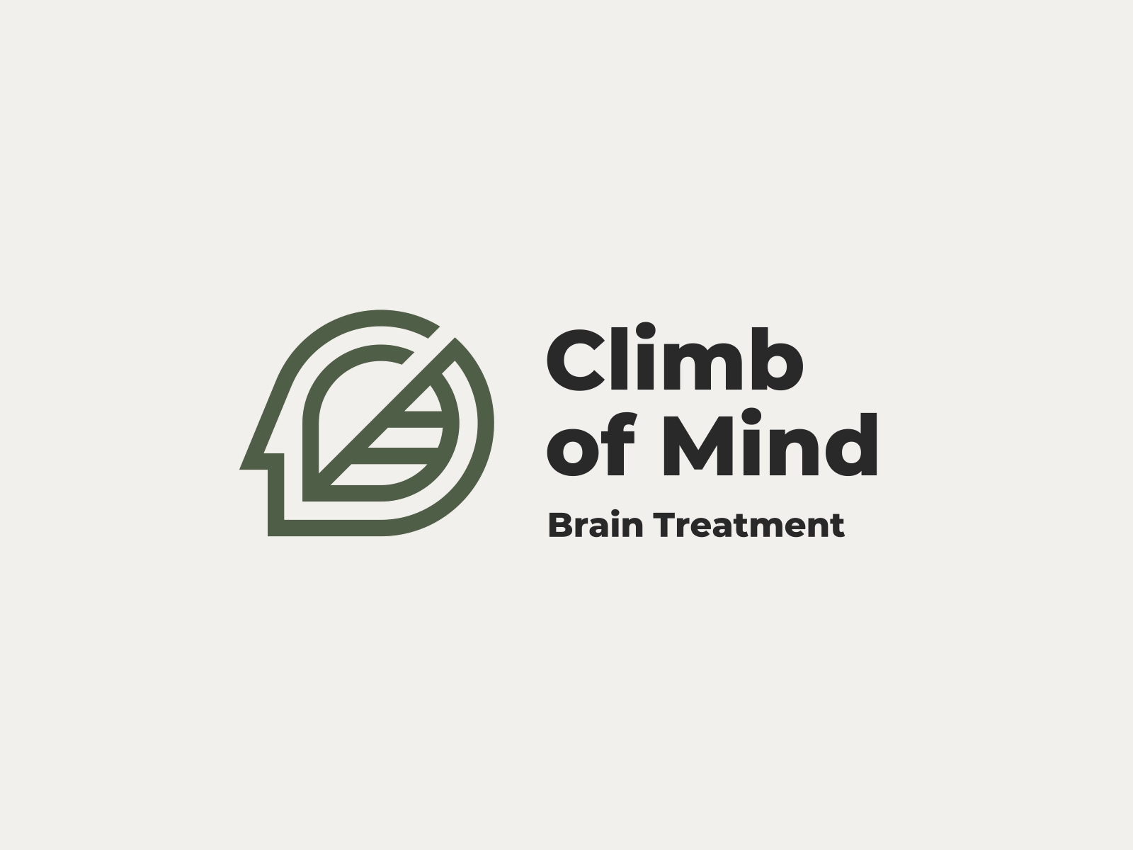 Climb of Mind human line logotype logo treatment medicine support leaf.webp