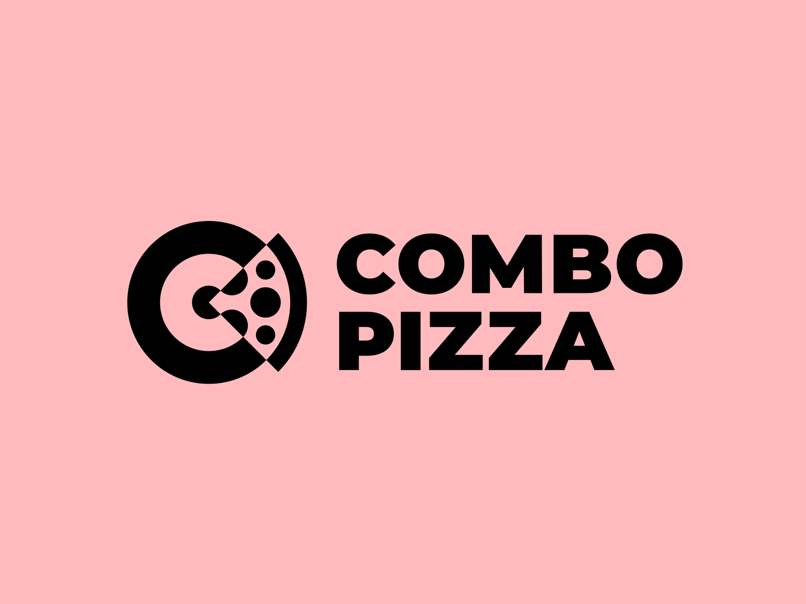 Combo Pizza logotype minimalism modern logo logo coffee cup packaging.webp