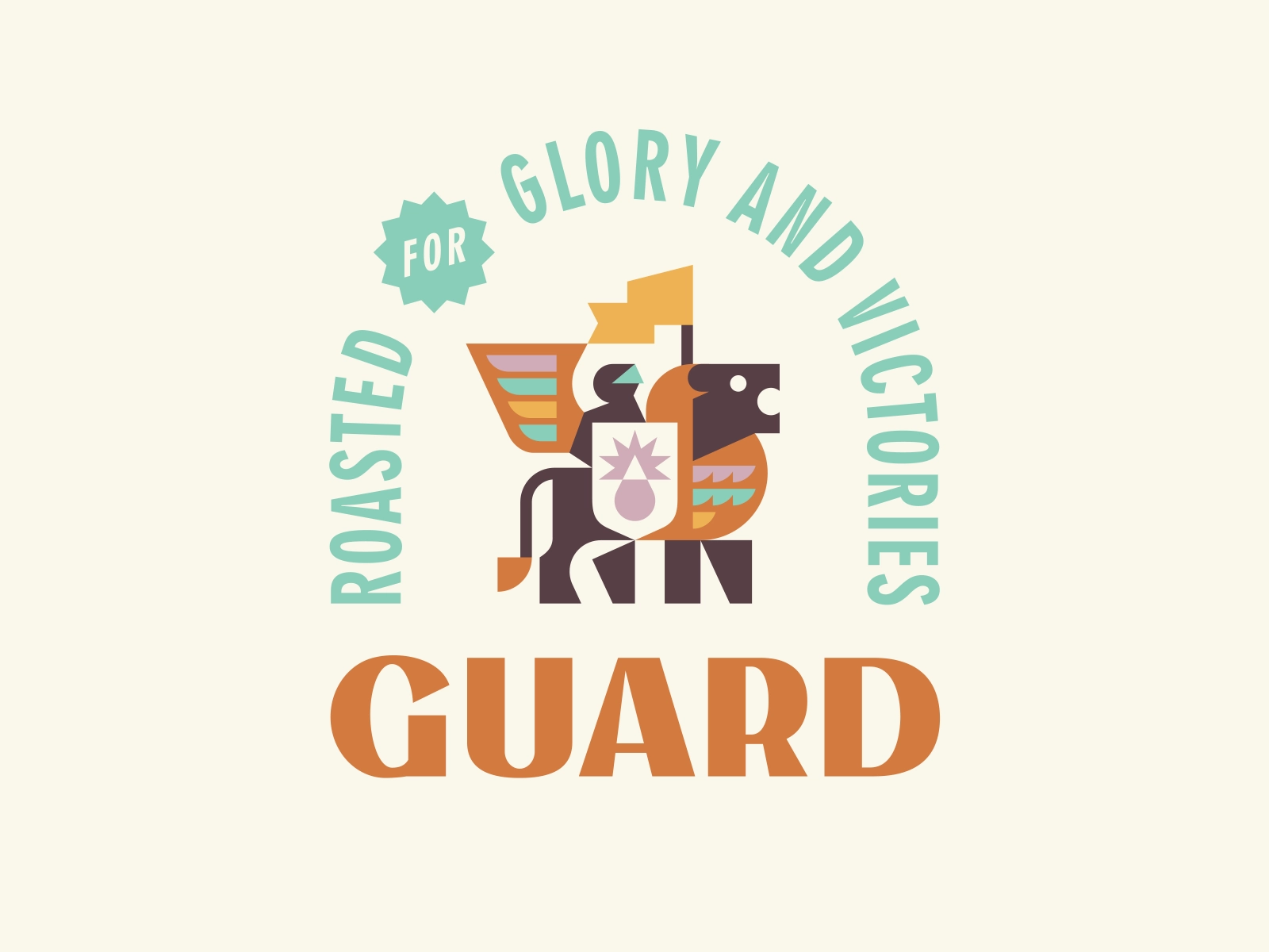 Guard geometric animal package design package coffee brand coffee shie.webp