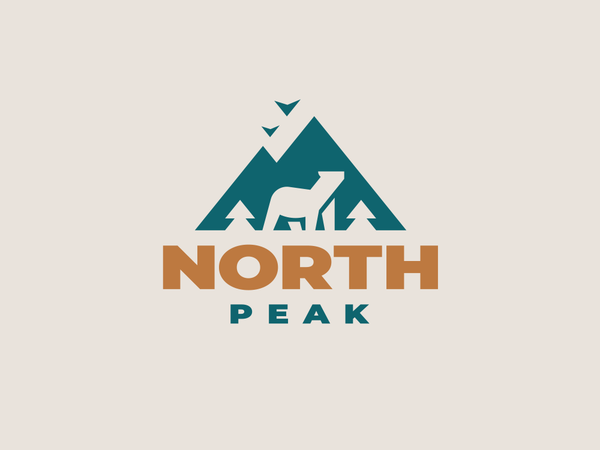 North Peak animal bear north mascot logotype logo.webp