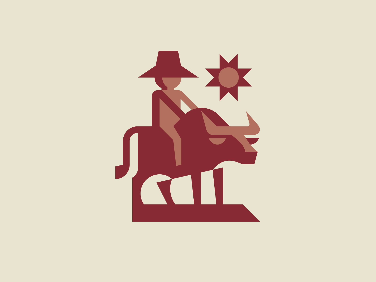 Philippines carabao man philippines carabao sun bull character geometr.png