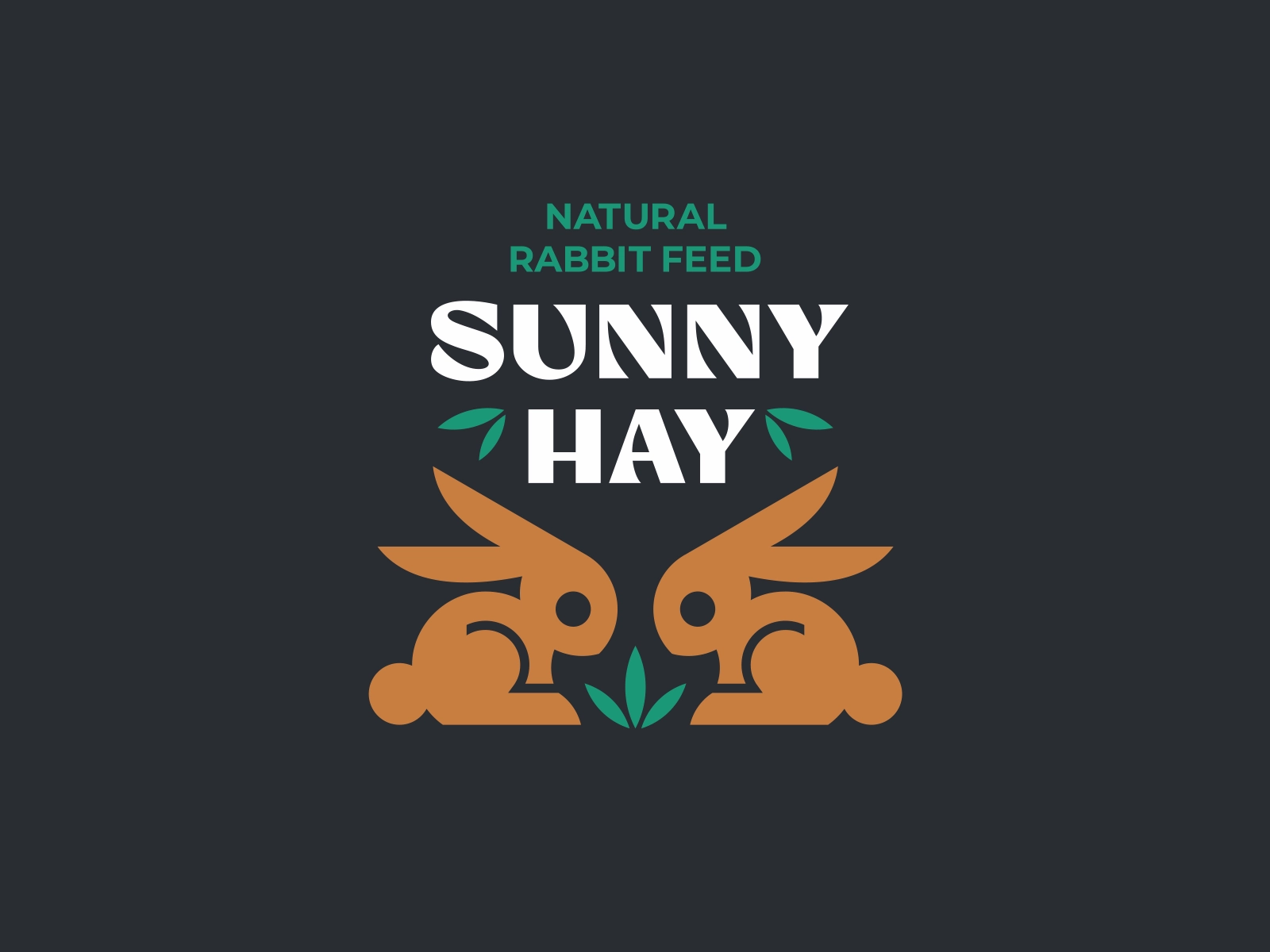 Sunny Hay modern logo packaging feed bunny rabbit mascot logotype cute.webp