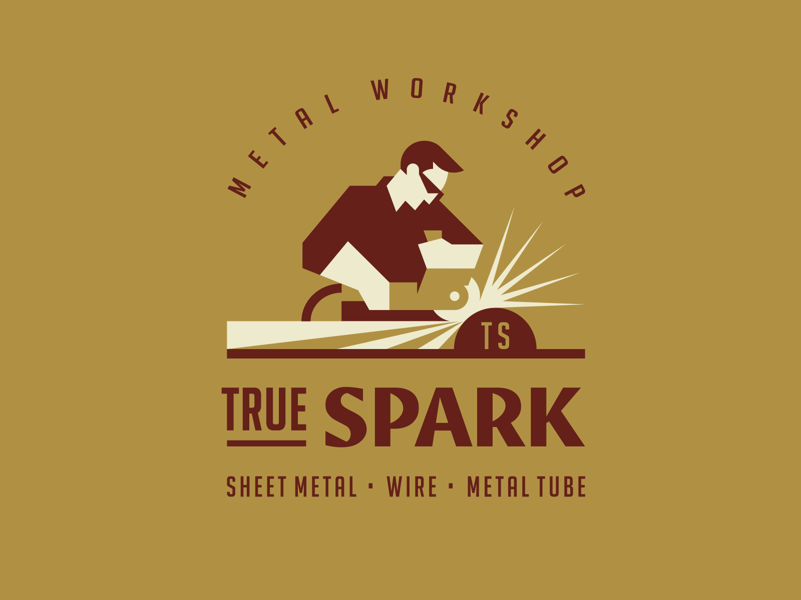 True Spark badge geometric brand identity logobrand retro people vinta.webp