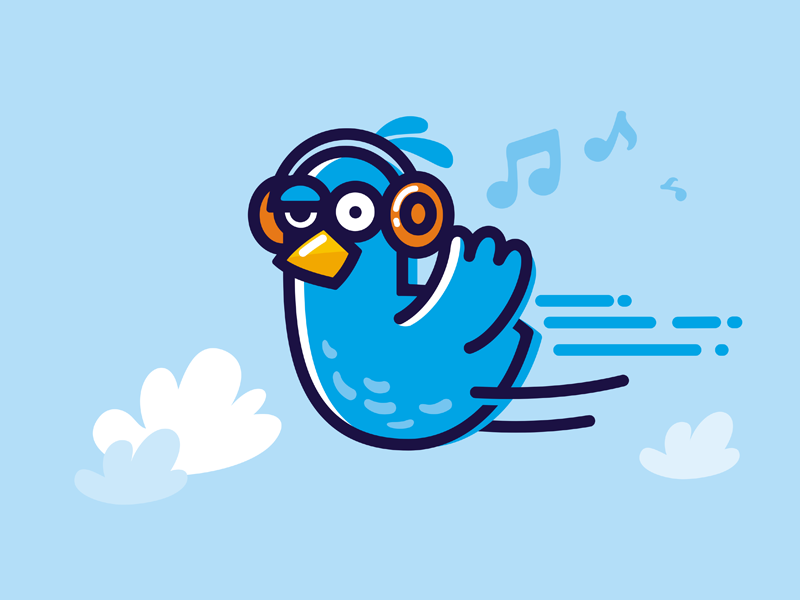 Blue Bird vector logo character design illustration.png
