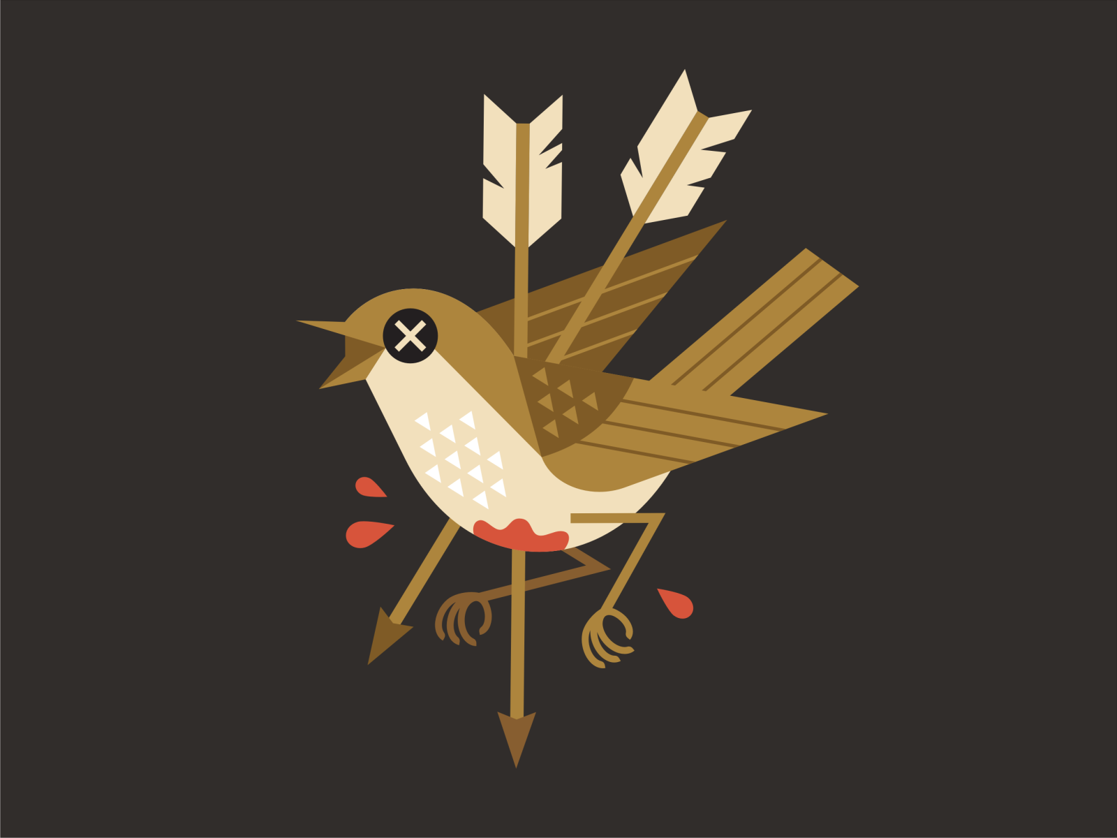 Dead bird geometric art geometric design geometic tattoo arrow dead bi.png