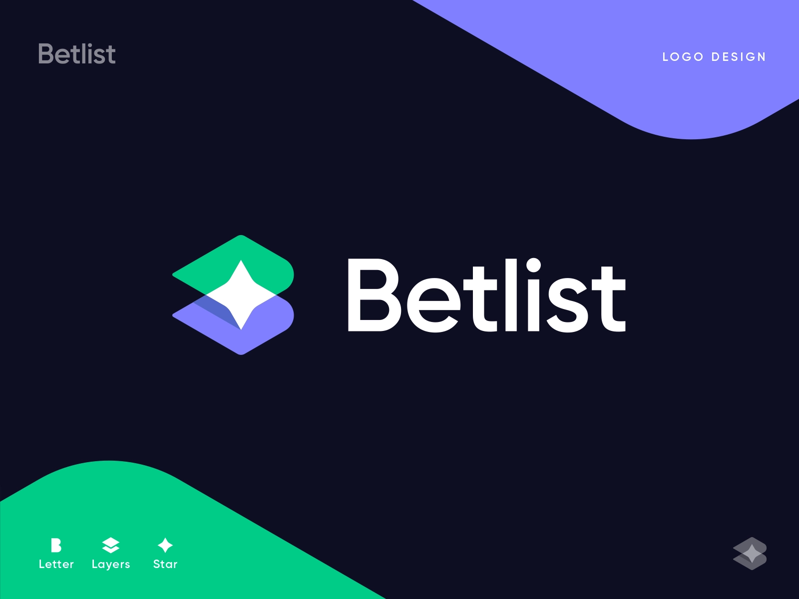 Betlist Logo Concept Flat letter b for sale unused sports pages list b.webp
