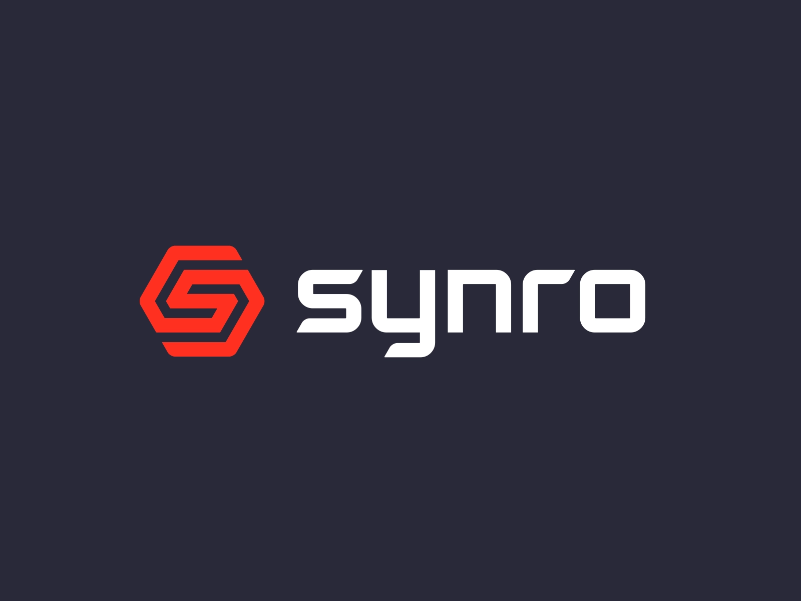 Synro logo lettering custom typography geometric brandbook branding id.webp