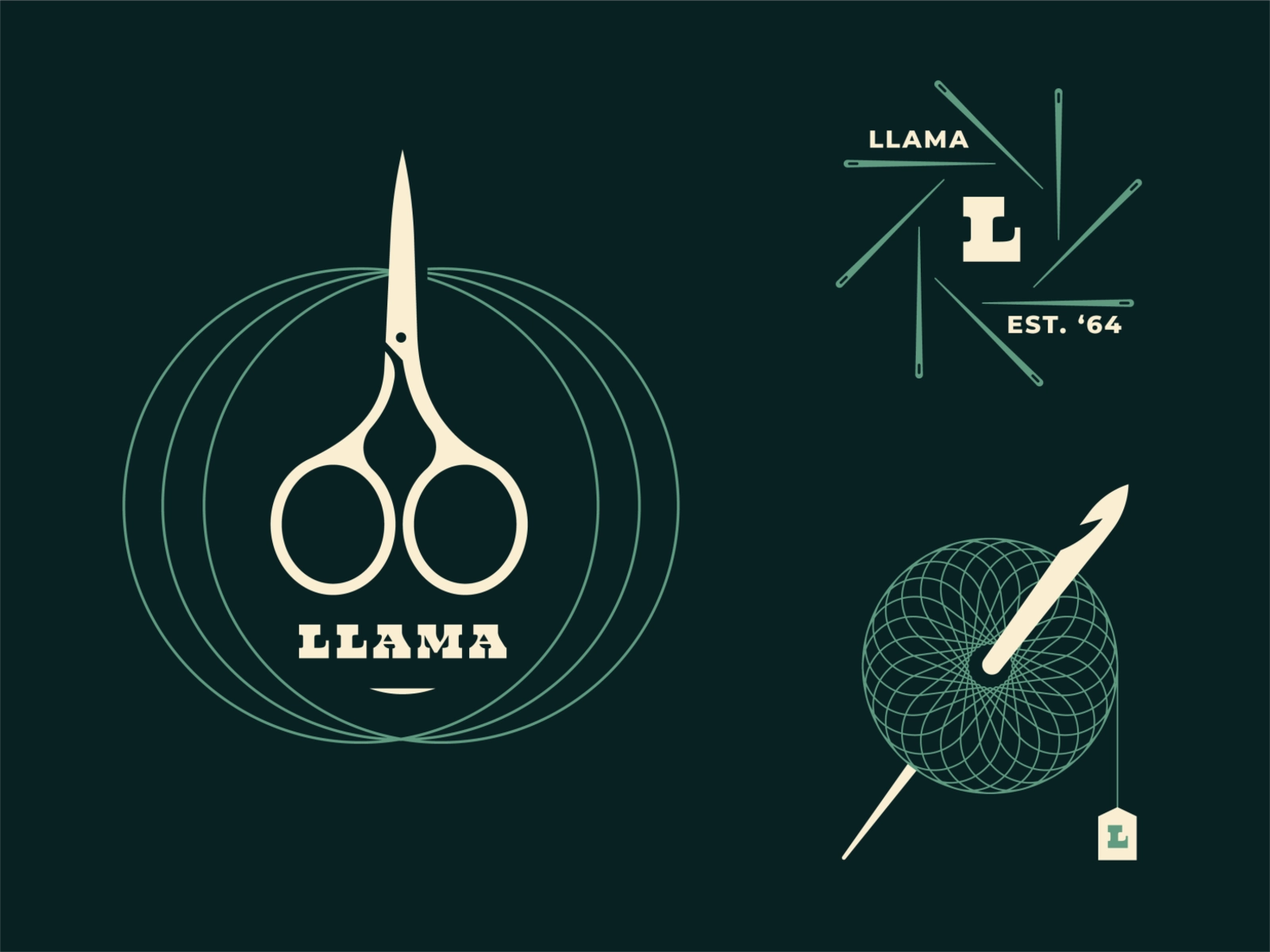 Brandimals - Llama part 2 tool scissors lockup gold spiral skein yarn.webp