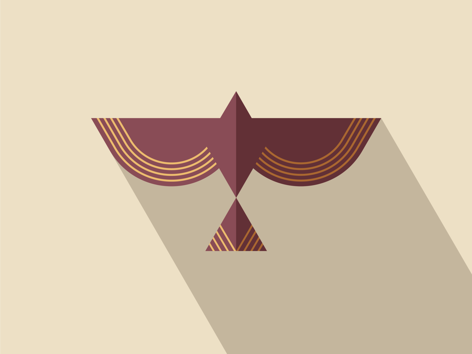 Birb bronze wings flock animal brand geometric triangle diamond wing b.png