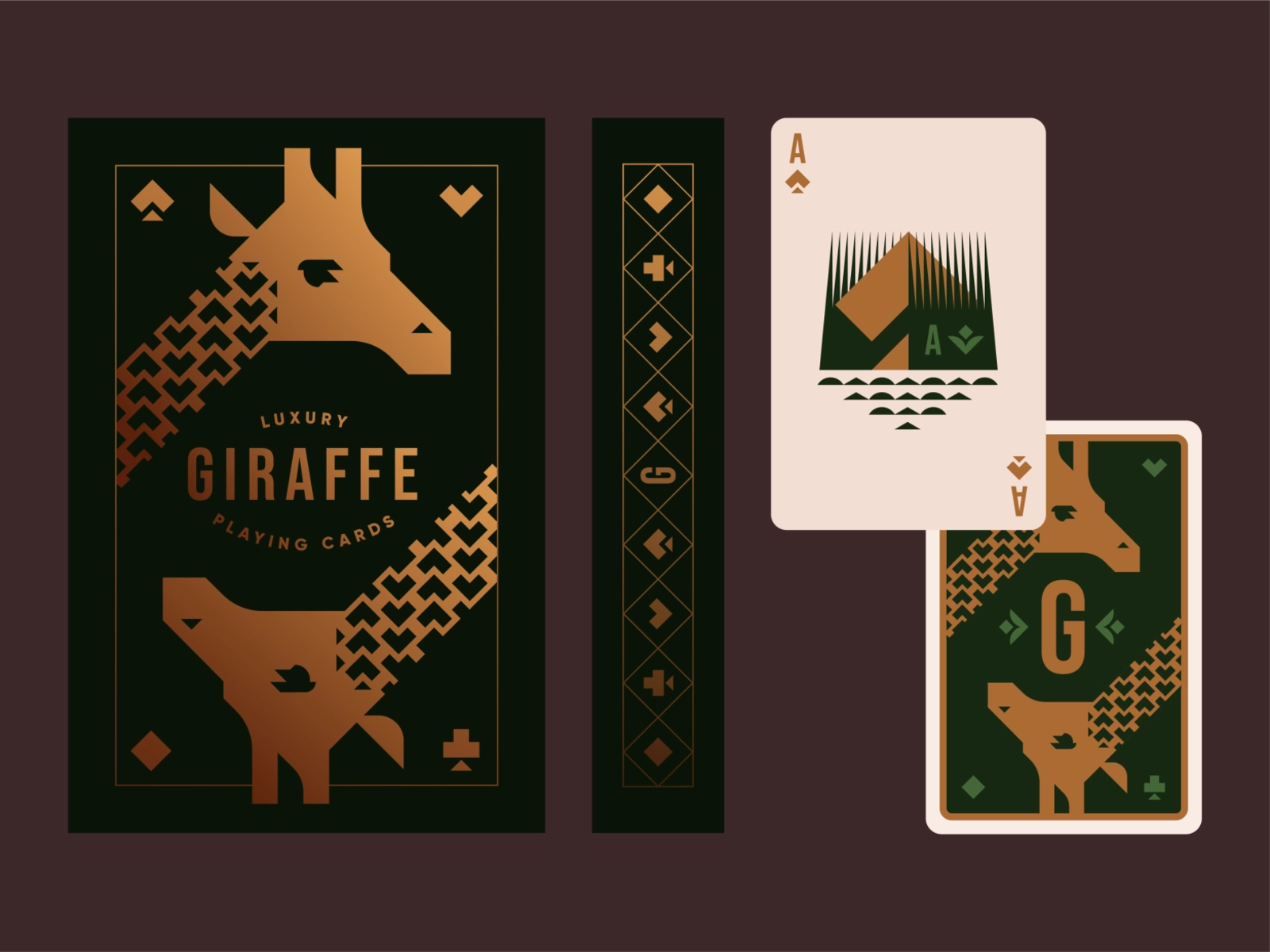 Brandimals 07 - Giraffe geometric jungle deck of cards playing cards a.webp