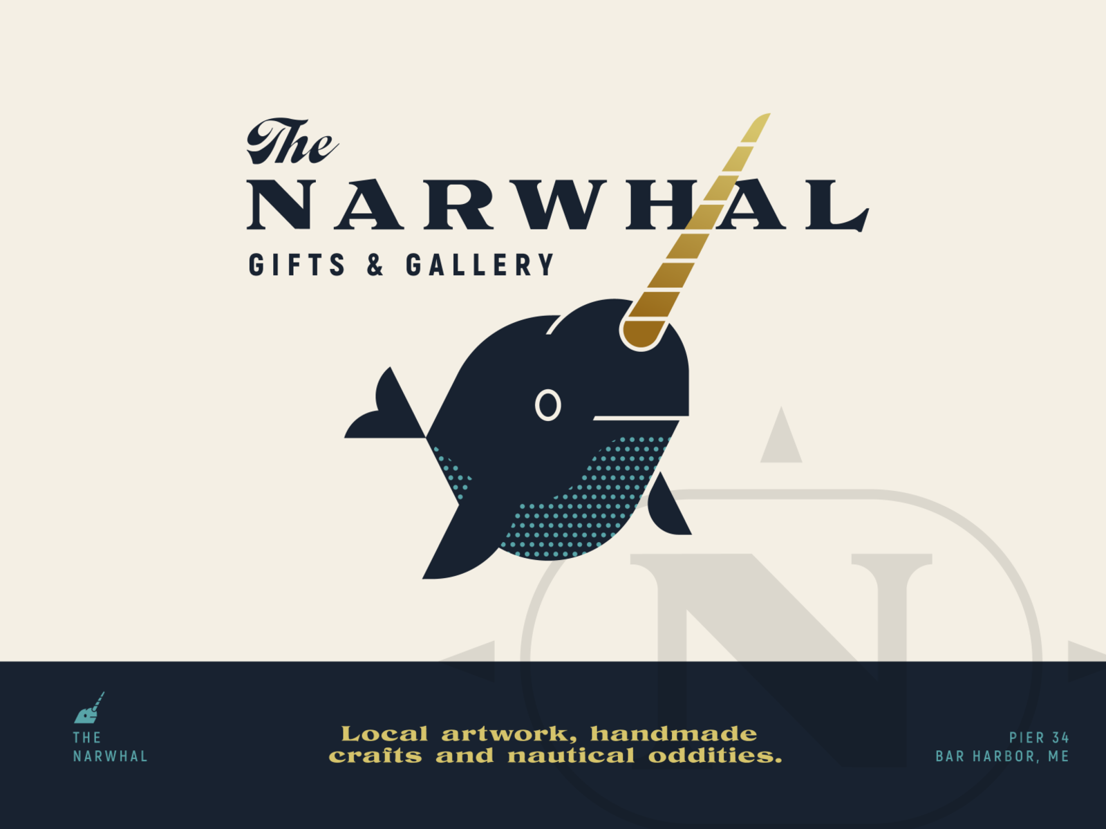 Brandimals pt. 14 - Narwhal animal geometric illustration logo whale w.png