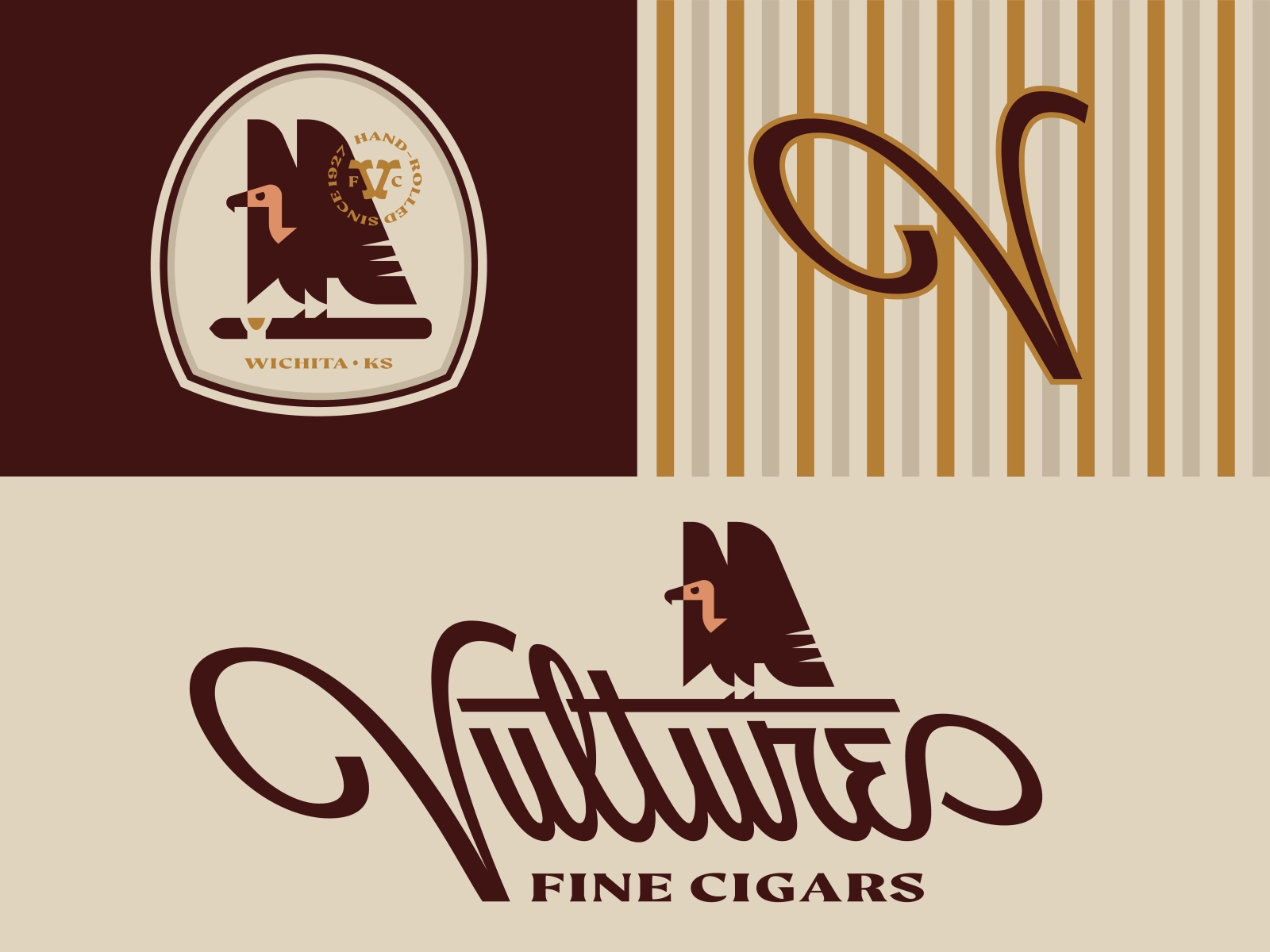 Brandimals pt. 22 - Vulture crest badge branding monogram custom type.webp