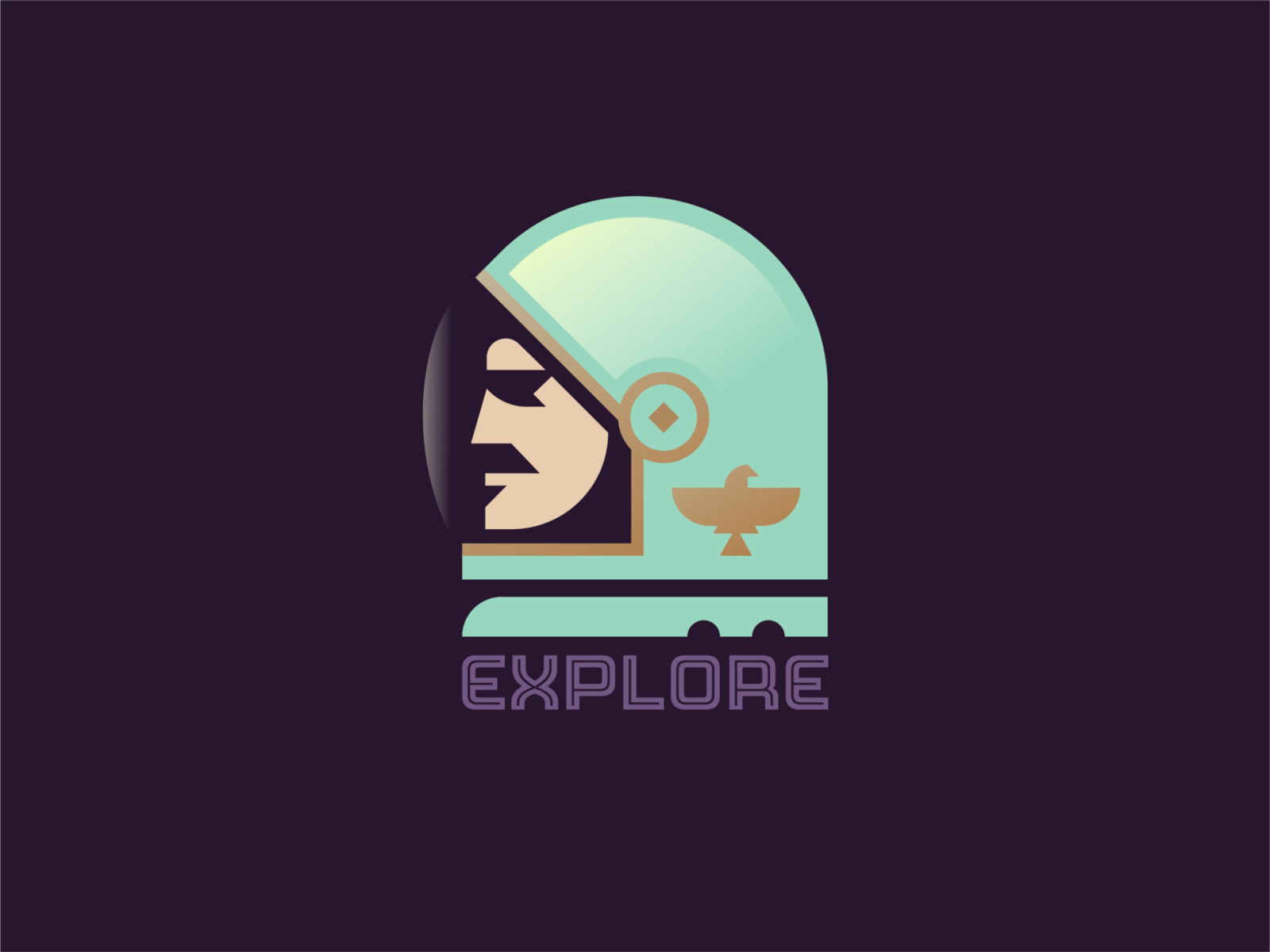 Explore! eagle badge planet moon alien helmet outer space nasa space a.png