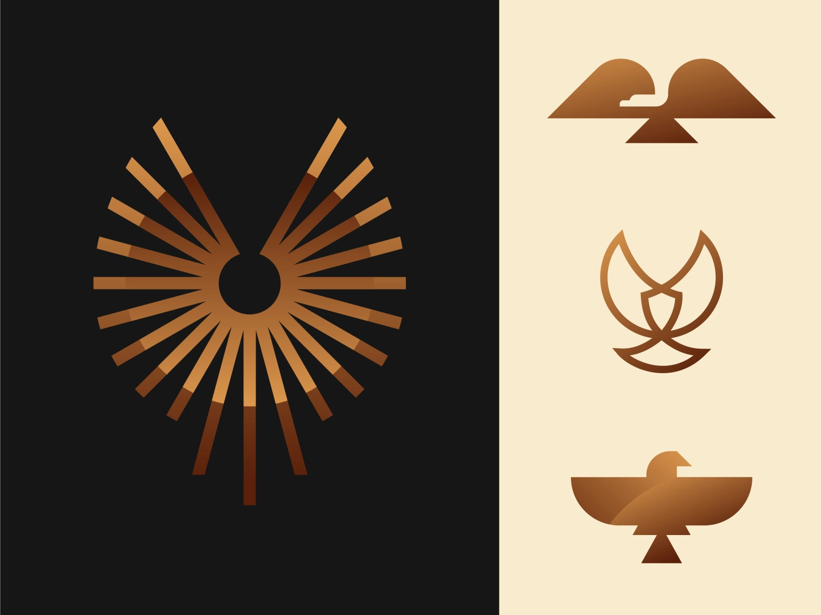 Golden Eagle Explorations bronze circle line fly gold negative space a.webp