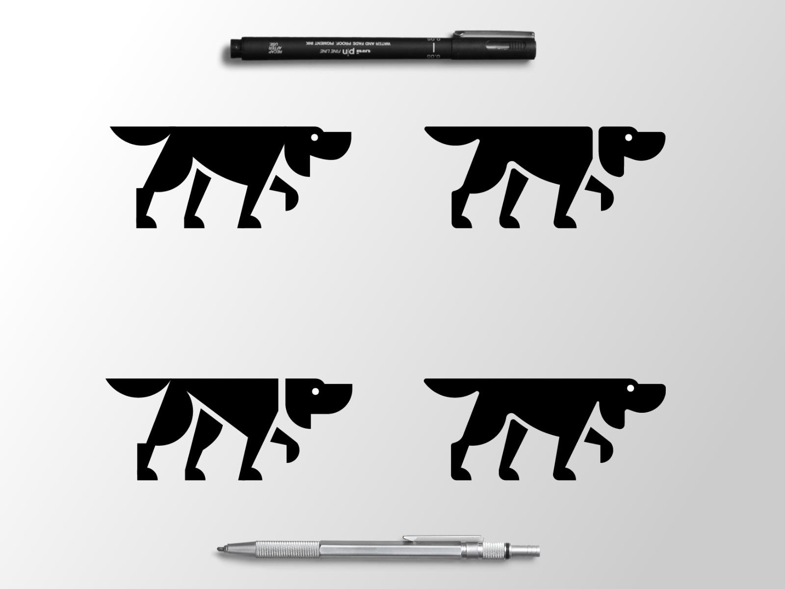Hound Logo Options ear paw black  white hound dog animal geometric bra.png