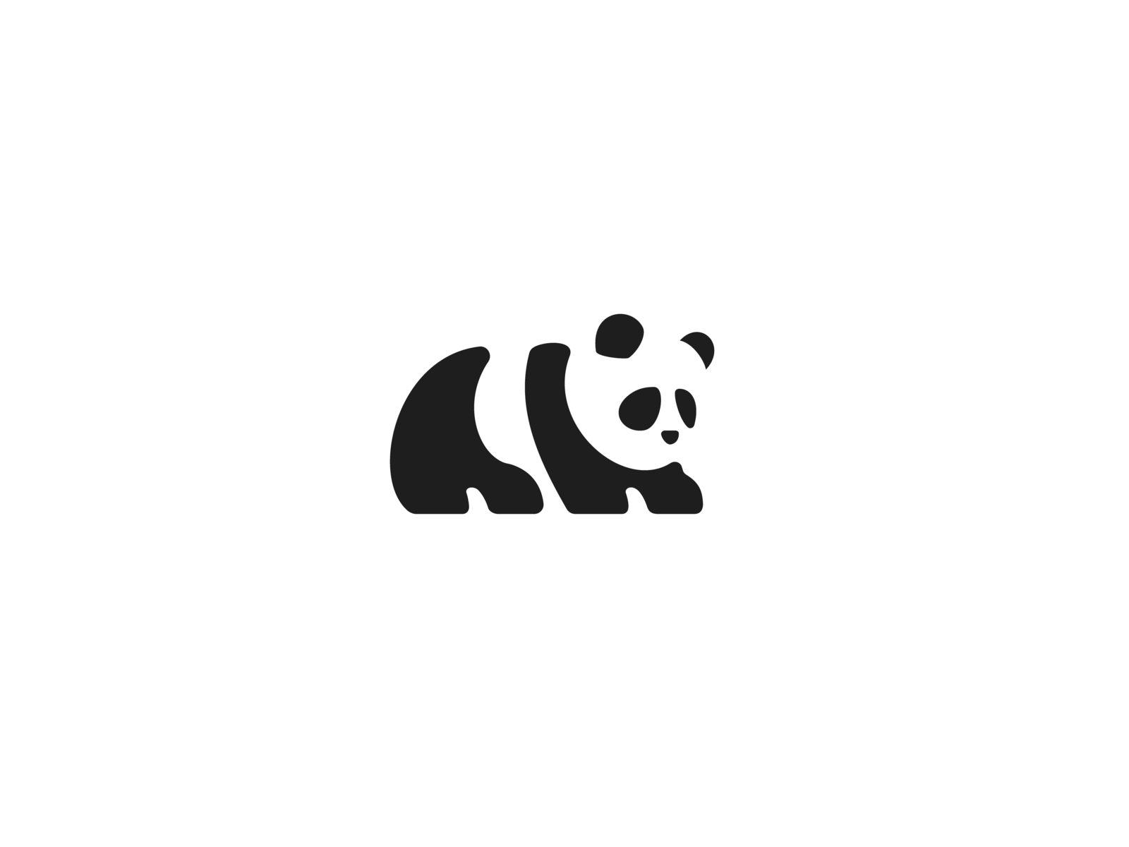 Negative Space Panda bear endangered negative space panda animal drawi.png