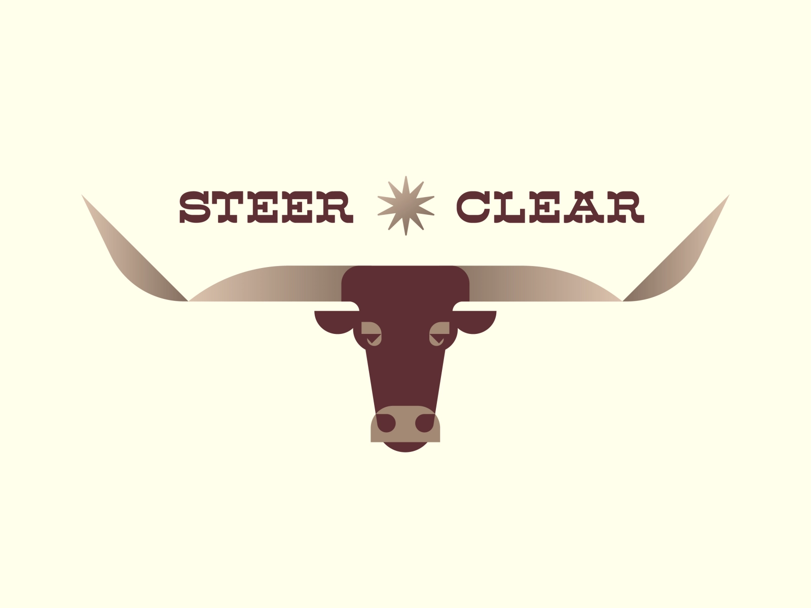 Steer Clear animal ranch midwest cowboy western gold gradient social d.webp