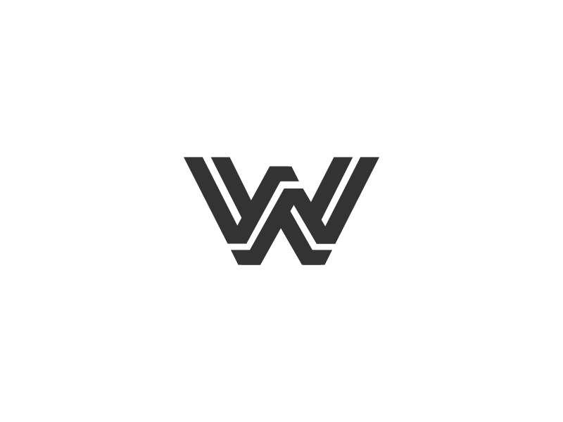 W Monogram icon brand identity lettering abstract illusion tattoo font.png