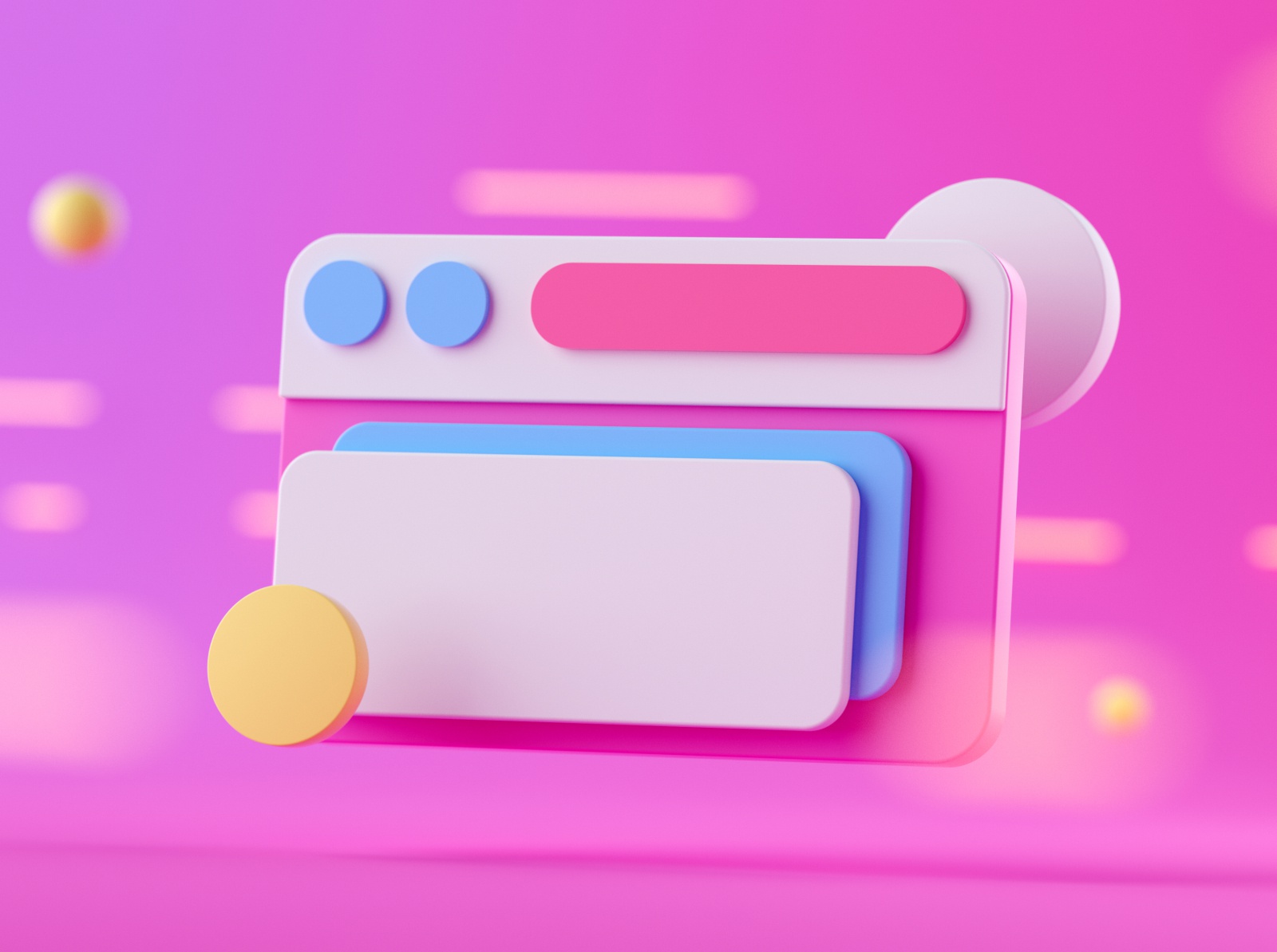 3D UI Element web social branding uidesign ux ui illustration octane c.jpg