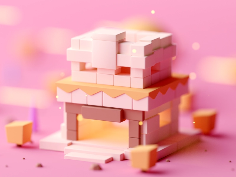 Block Building game asset game design design cinema4d forest game buil.webp
