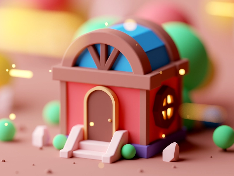 Countryside game asset game design design cinema4d forest game buildin.webp
