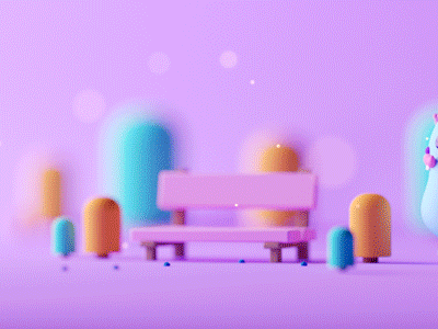 Cute Monster game design illustration cartoon low poly game lowpoly oc.gif
