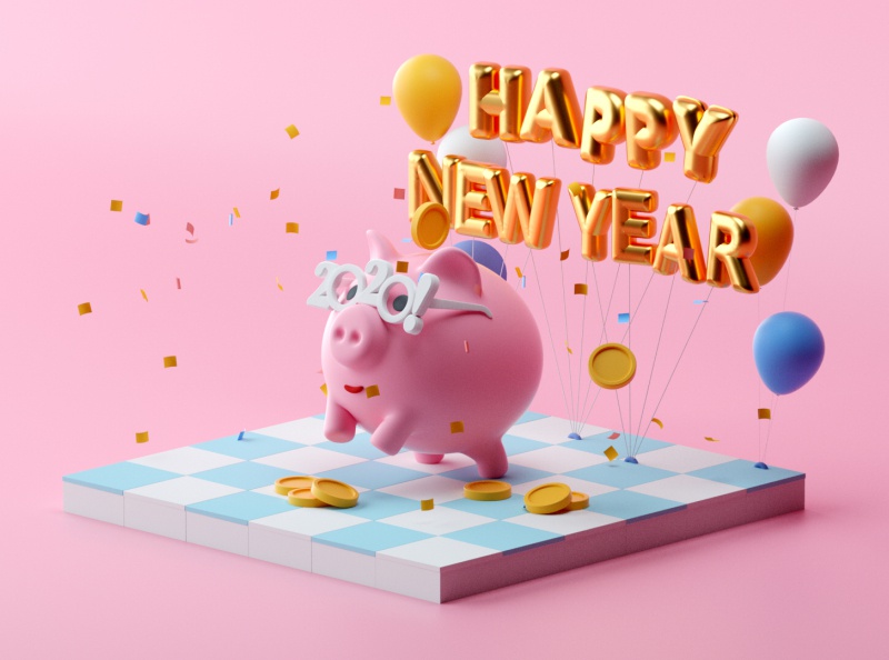 Happy New Year!!! isometric room low poly illustration game lowpoly oc.jpg