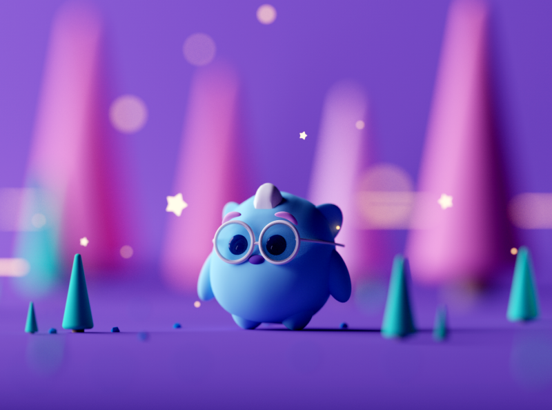Lovely Monster game design forest fantasy cartoon game lowpoly octane.png