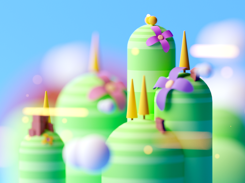 Mountains game asset game design design cinema4d forest game building (2).webp