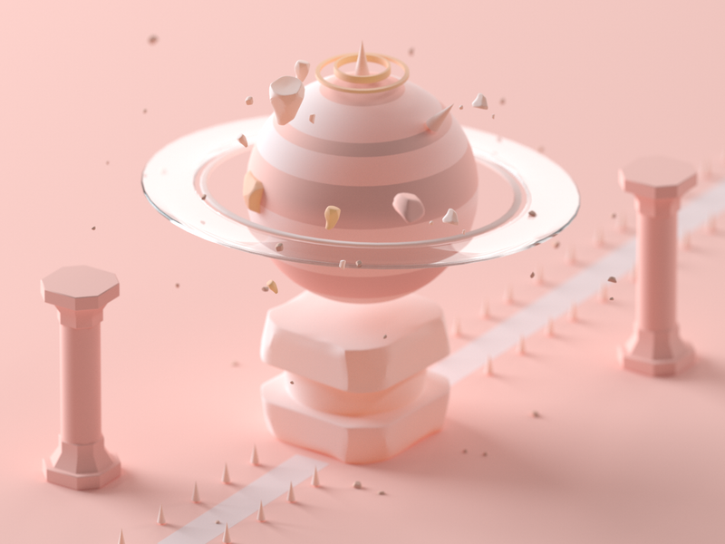 Planet octane 3d c4d blur isometric mars planet.png