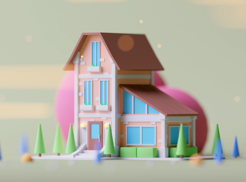 Residence game design game building game illustration lowpoly octane c.webp