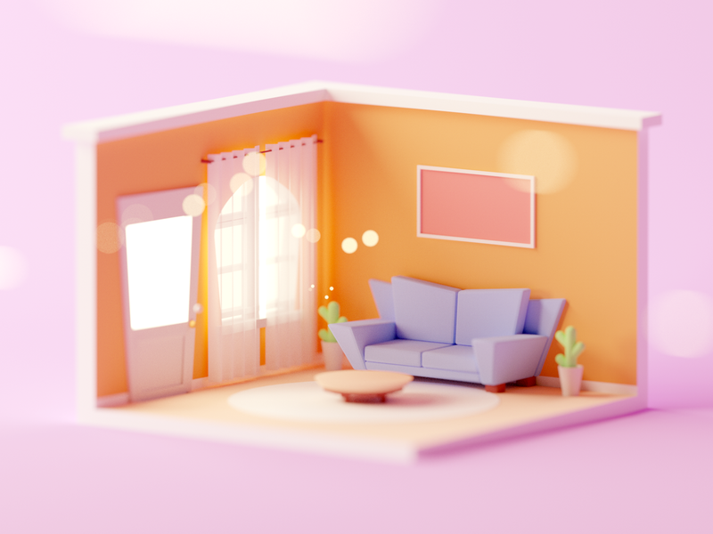 Room 1 game asset cinema4d game design design forest game building fan.webp