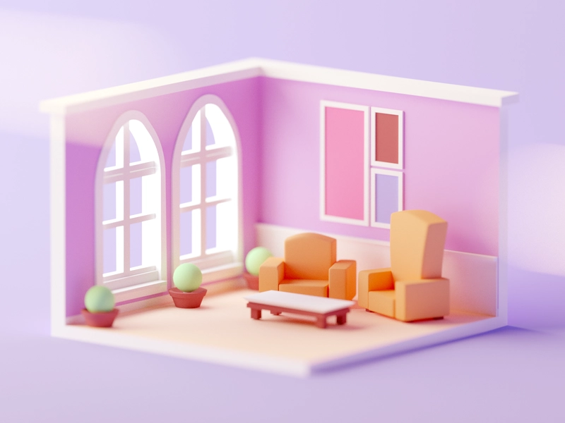 Room 2 game asset cinema4d game design design forest game building fan.webp