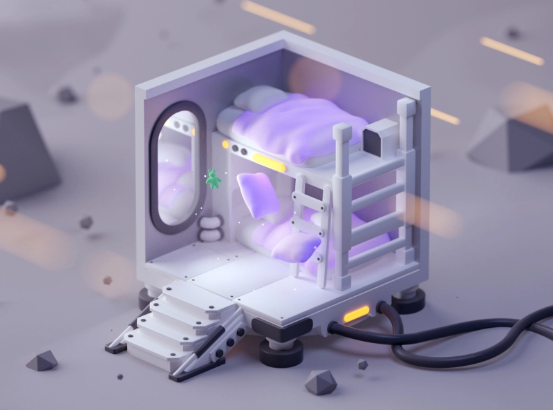 Room on the Moon low poly game design design fantasy isometric room il.webp